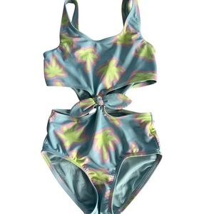 Old Navy Kids Bikini - Blue and Yellow Palms